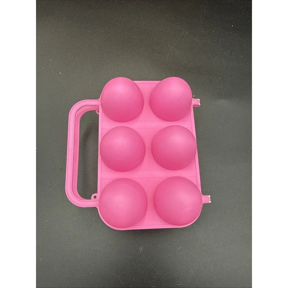 Jello Easter Pink Decorative Smooth Inside- 6 Egg Molds Jiggler